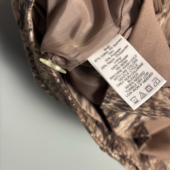 K-Dash By Kardashian Women’s Snakeskin Zip Up Top Python Exotic Print Large - Picture 6 of 9